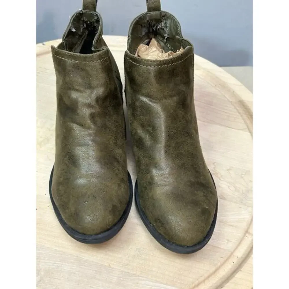 Lavorazione Artigiana Womens 8 Green‎ Ankle Slouch Booties B52 By Bull Boxer
